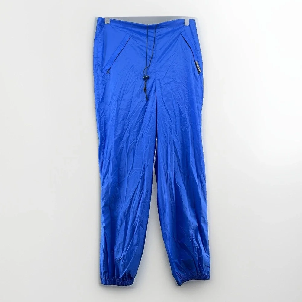 Vtg 90s Patagonia Blue Nylon Windbreaker Shell Pants Size M